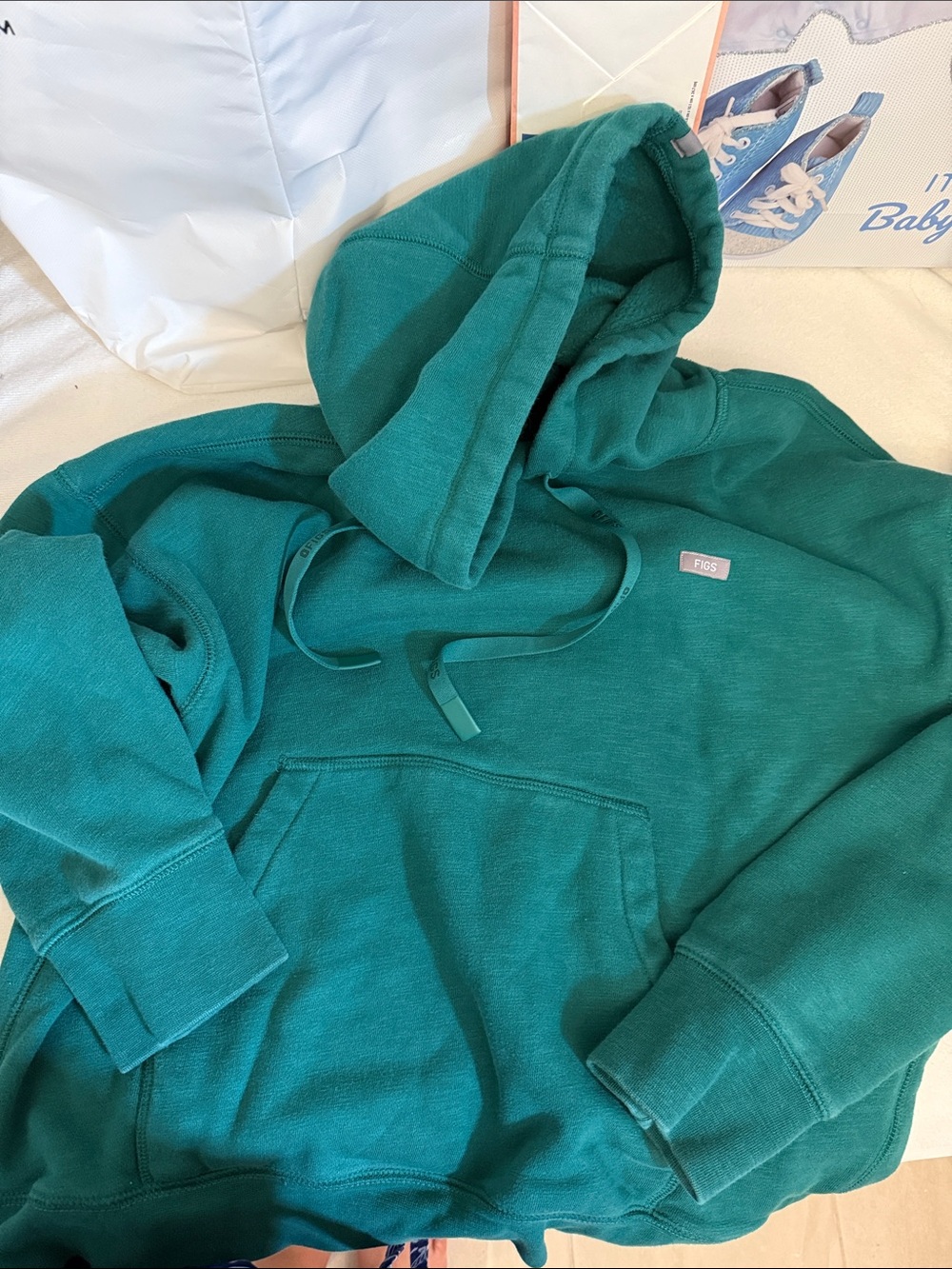 Figs Hunter Green Hoodie - Medium